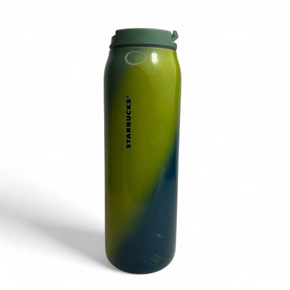 Starbucks 2022 Vacuum Insulated Water Bottle 20oz Green Blue Stainless Steel